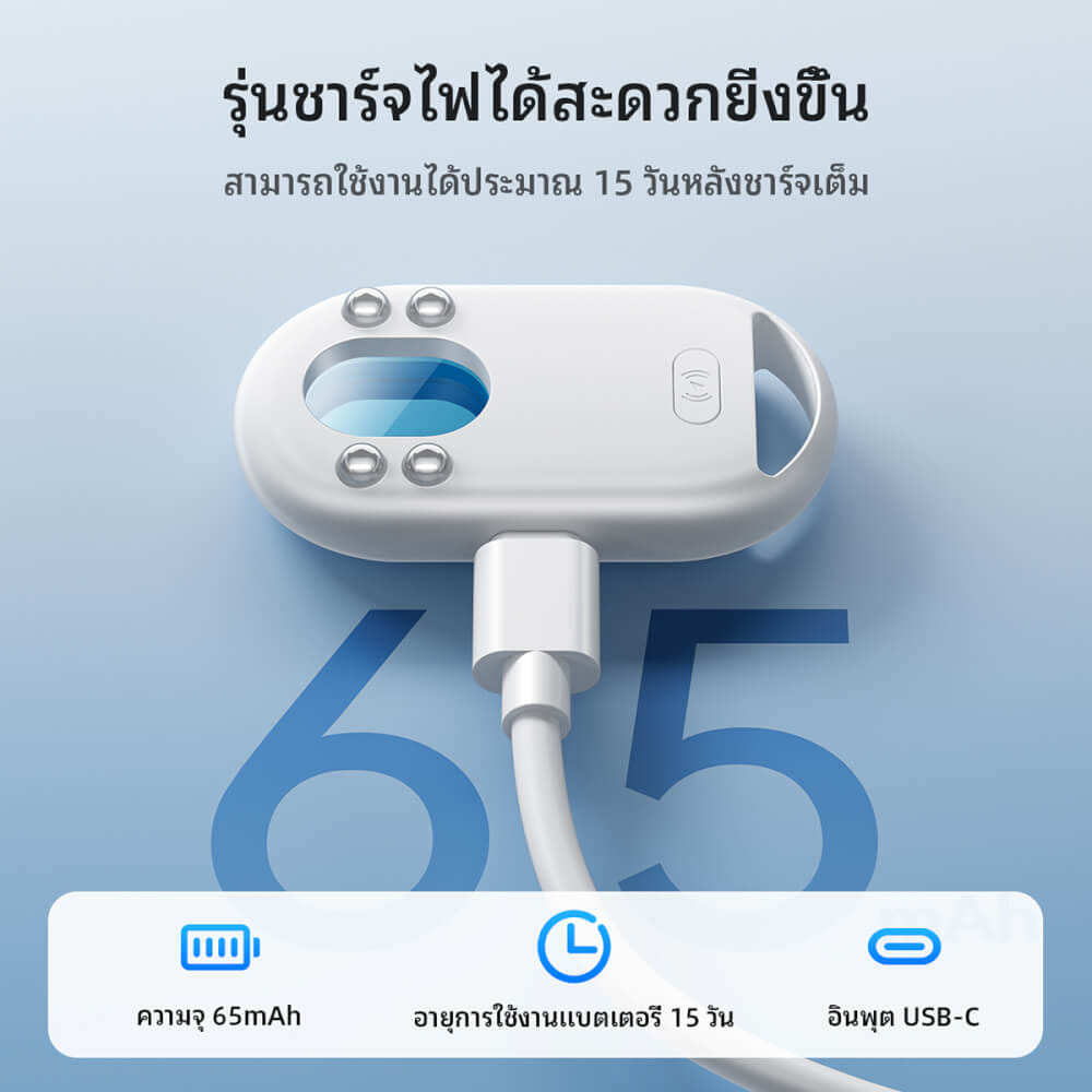 อุปกรณ์ติดตามจีพีเอสและ ตรวจจับกล้องแอบถ่าย HOCO E95 สำหรับ APPLE สีขาว